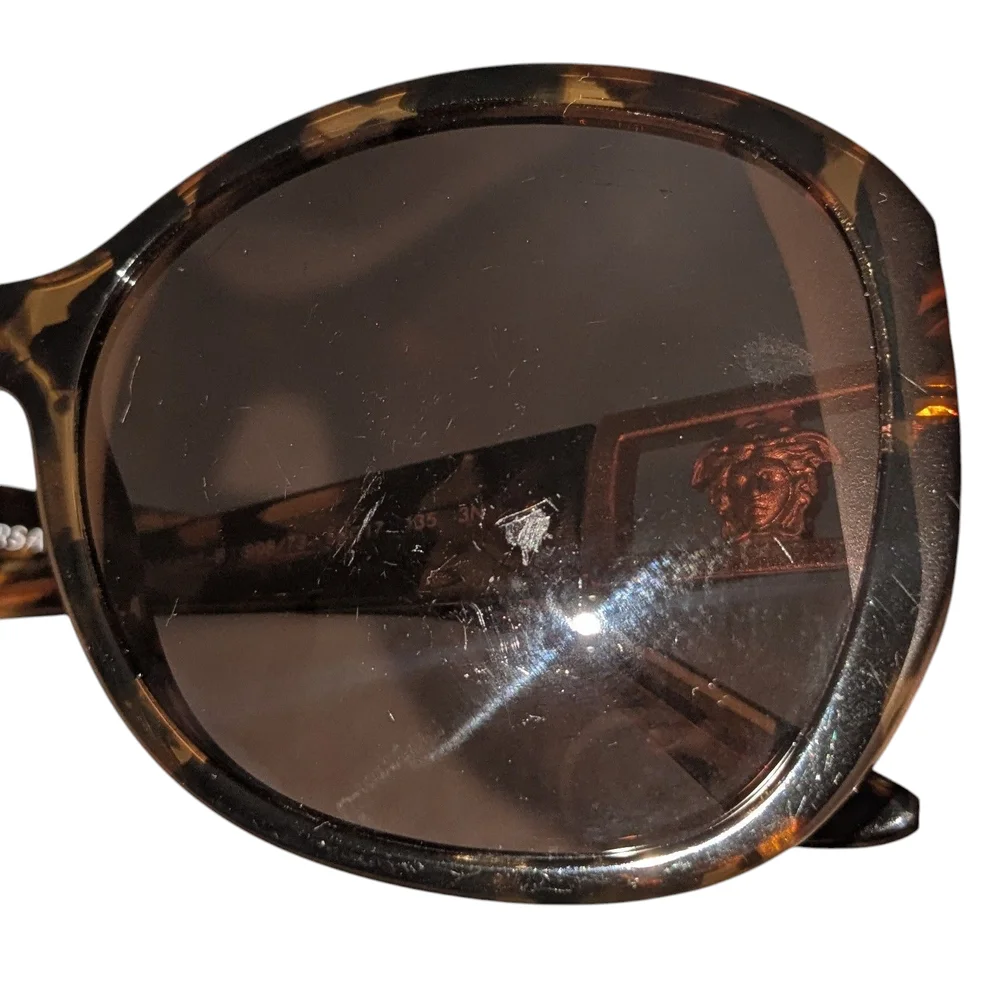 Versace Amber Havana Brown Shade Lens Tortoise Sunglasses VE4241B 998/73 Womens